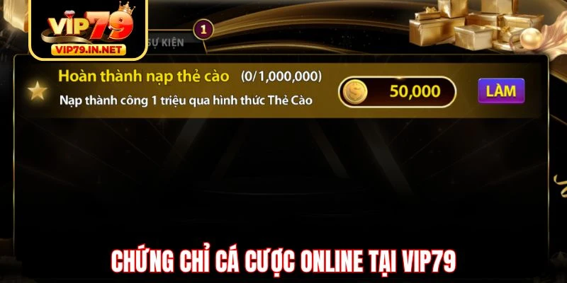 Chứng chỉ cá cược online tại VIP79 Chứng chỉ cá cược online tại VIP79