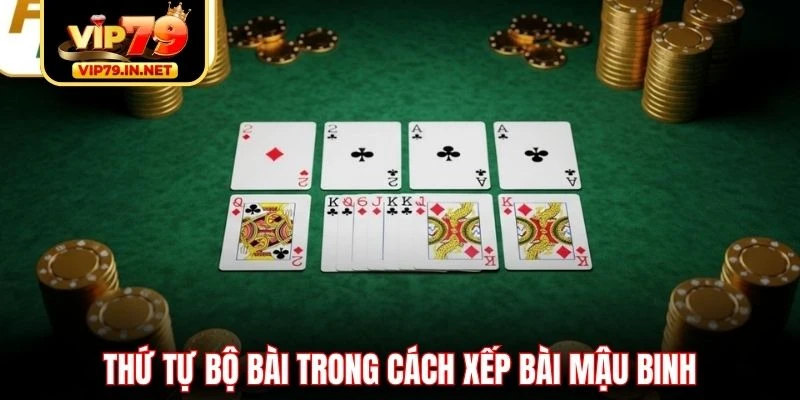 Thứ tự bộ bài trong cách xếp bài Mậu Binh Thứ tự bộ bài trong cách xếp bài Mậu Binh